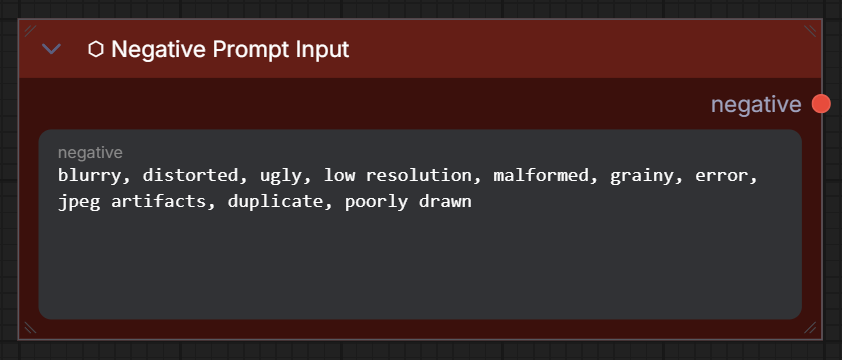 Negative Prompt Input