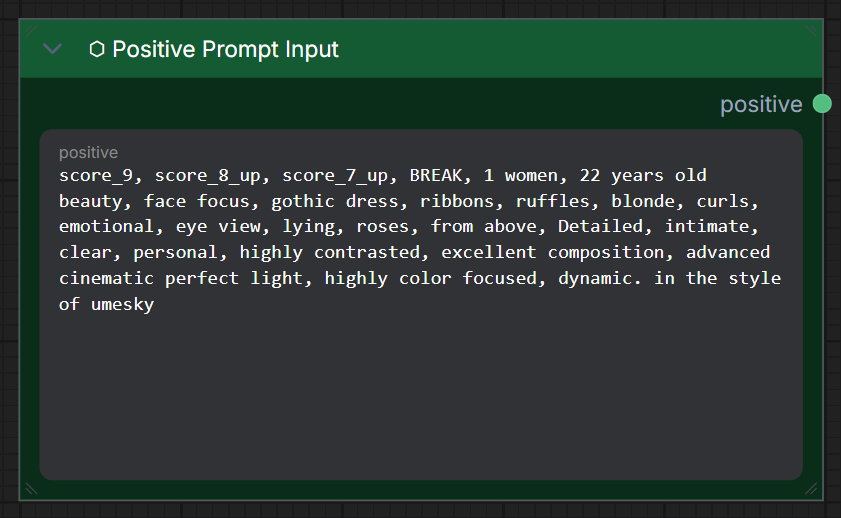 Positive Prompt Input